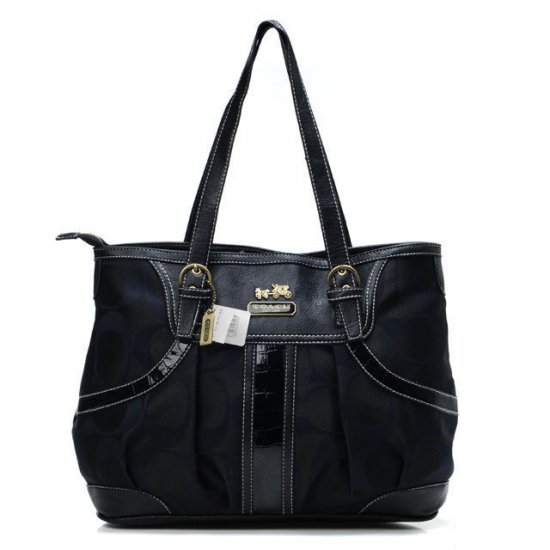 Coach In Monogram Medium Black Totes BXS - Click Image to Close